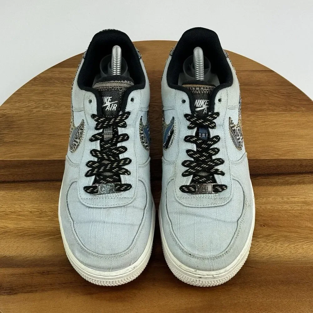 Mens Nike Air Force 1 Low '07 LV8 Light Armory Blue Sneakers Shoes Size 8.5 D‎